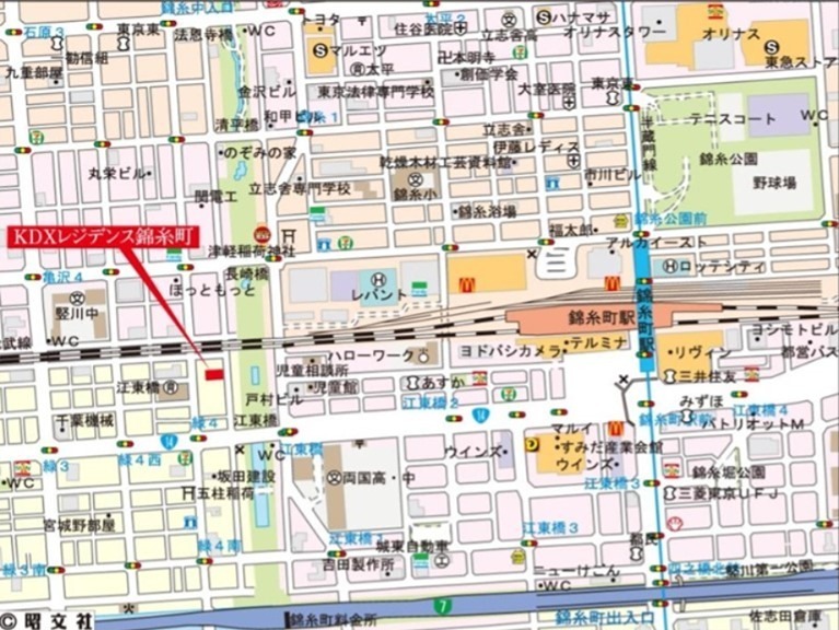 KDXレジデンス錦糸町 地図（共通）