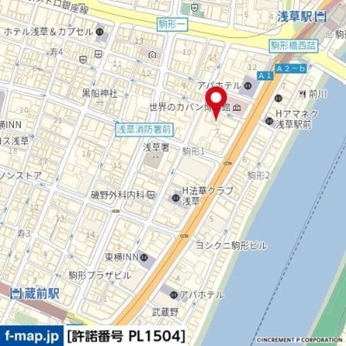 サンスタレ浅草 地図（共通）