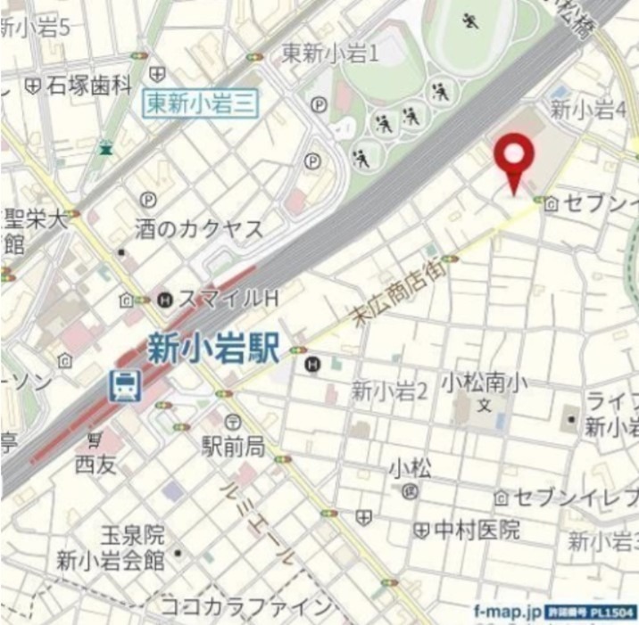 ピオーネ新小岩 地図（共通）