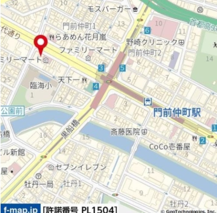 メインステージ門前仲町 地図（共通）