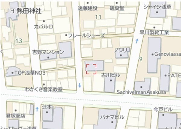 ジーヴイ アリイ アサクサ 地図（共通）