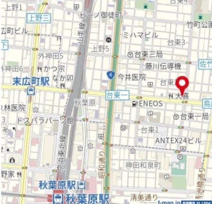 ステージグランデ秋葉原 地図（共通）