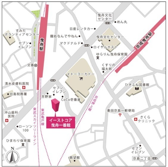 イーストコア曳舟一番館 地図（共通）