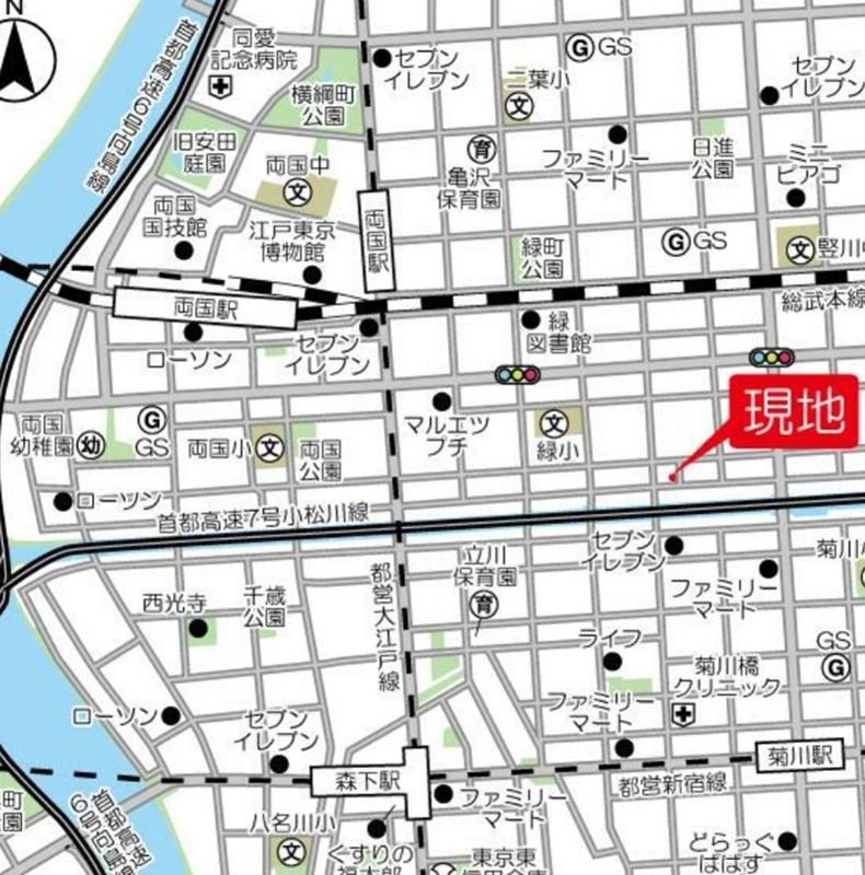 グランカーサ両国イースト 地図（共通）