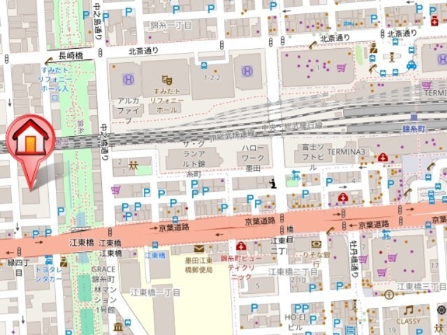 レジディア錦糸町Ⅱ 地図（共通）