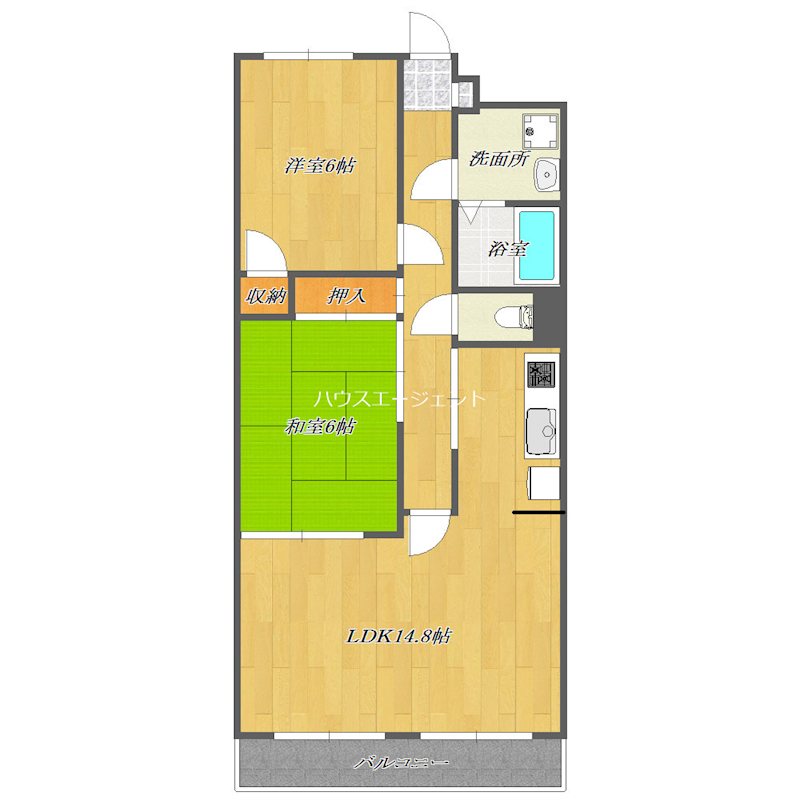 コンフォートMS 1005号室 間取り