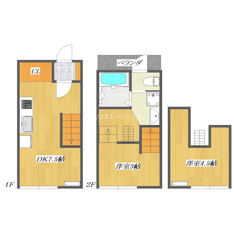 Calico House２ 215号室 間取り