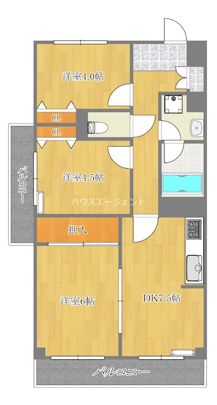 レピドール福田Ⅰ 209号室 間取り