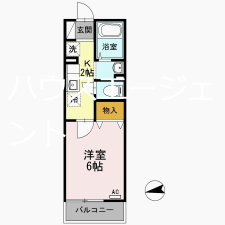 SAHEYⅢ 206号室 間取り