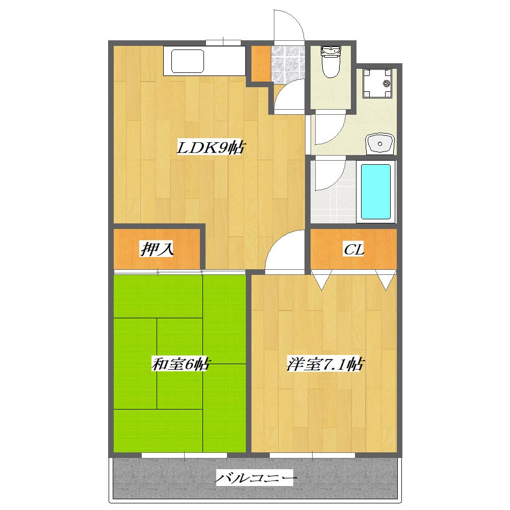 フローラ北葛西 305号室 間取り