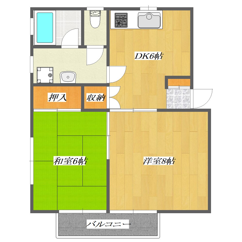 ＳＫコーポⅠ 202号室 間取り