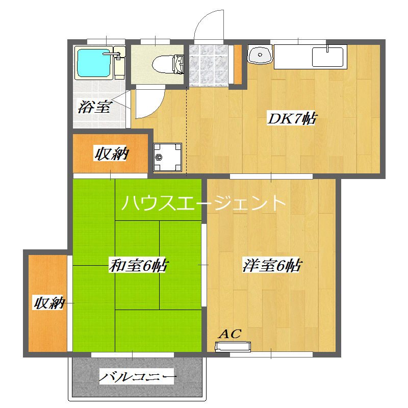 丸清コーポ 202号室 間取り