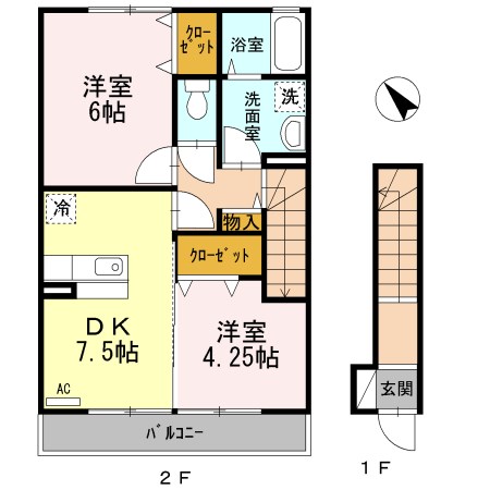 アルシオネT 203号室 間取り