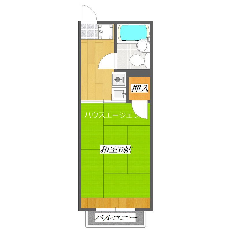 モデラートハイツ 206号室 間取り