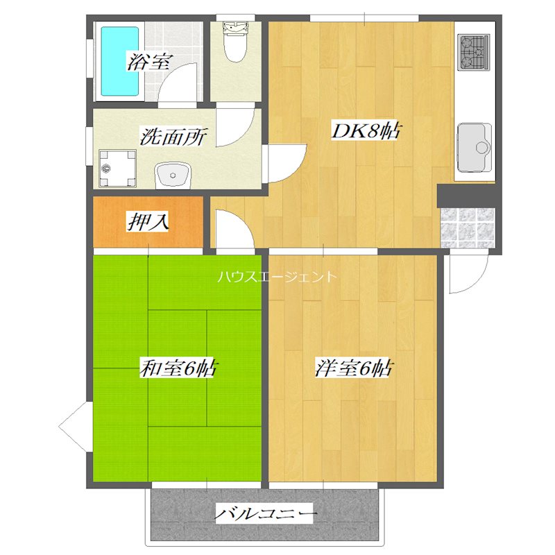 ＳＫコーポⅡ 202号室 間取り