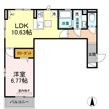 ホライゾンⅡ 105号室 間取り