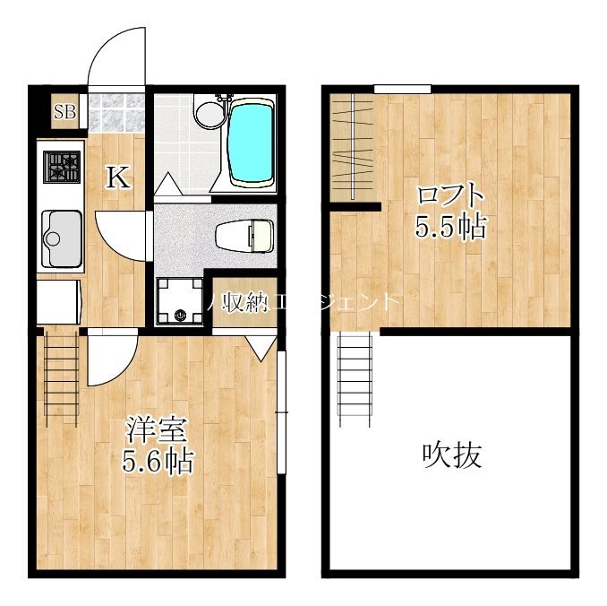ベレッツァ 205号室 間取り