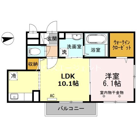LaLuce 201号室 間取り