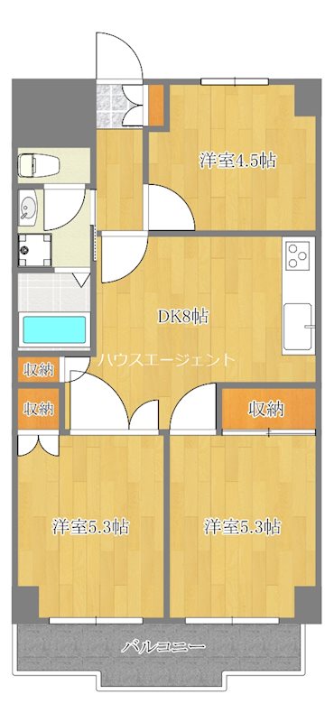 サンレガーロ葛西 302号室 間取り