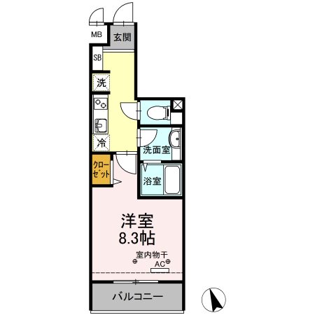 PLUM　VILLAGE 205号室 間取り