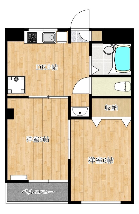 ラグジュアリーサンレイク 203号室 間取り