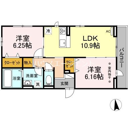 Bambus 203号室 間取り