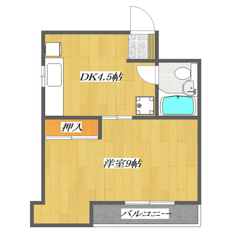 第一田中マンション 401号室 間取り
