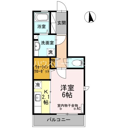 ドムス　Y 201号室 間取り