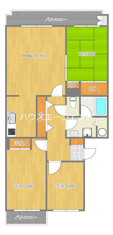 葛西ハイデンス 203号室 間取り
