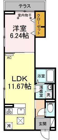 GRANDEUR東葛西 101号室 間取り