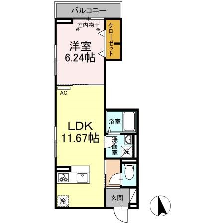 GRANDEUR東葛西 301号室 間取り