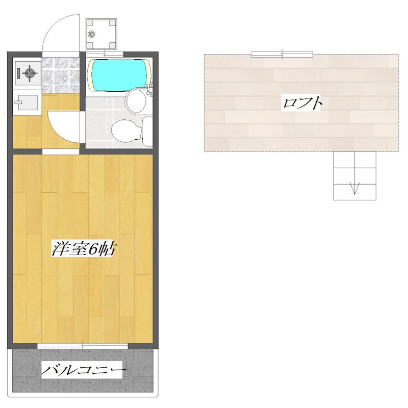 ハイツセイエイNo.2 202号室 間取り