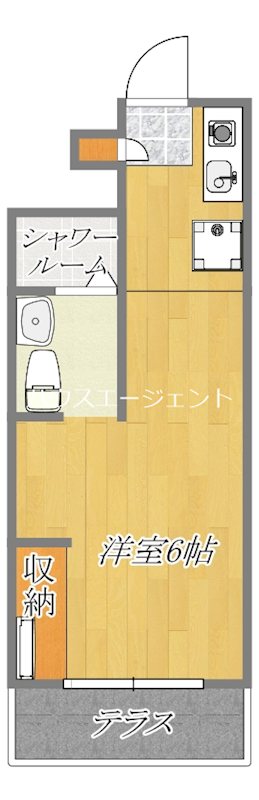 フローラ8 814号室 間取り