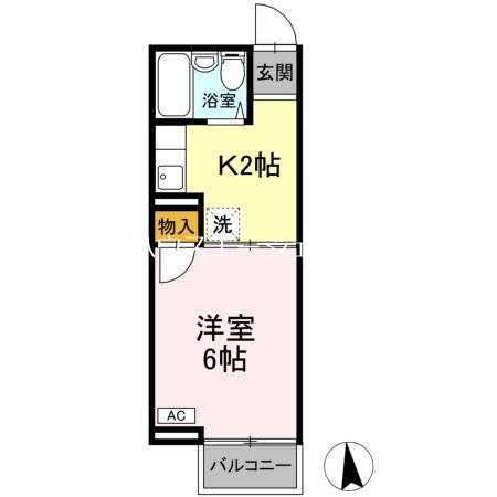 ブルミエ・ド・クレールⅡ 206号室 間取り