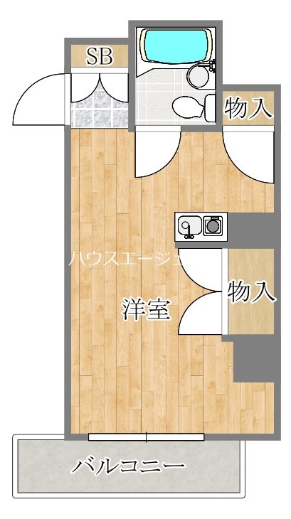シャガール 501号室 間取り