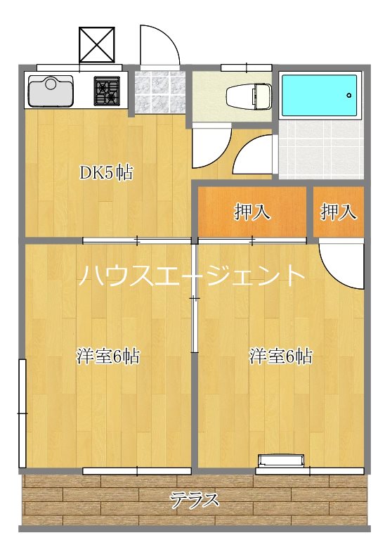 コーポ山村 103号室 間取り
