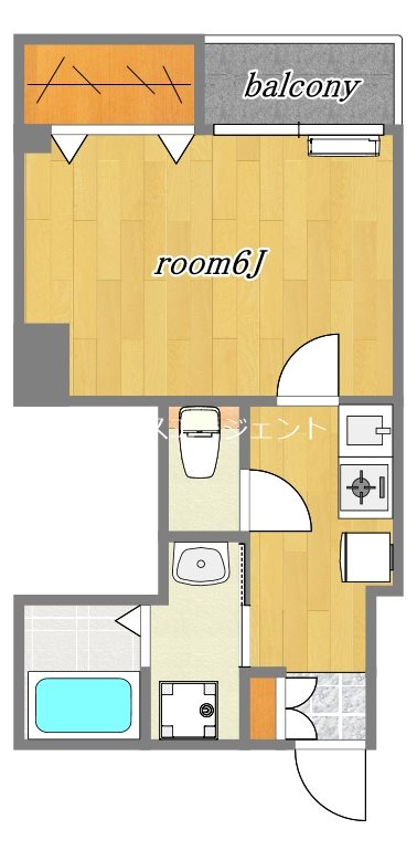オリーブハウス門前仲町 401号室 間取り