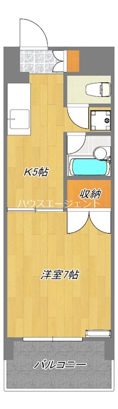 第7アラタビル 302号室 間取り