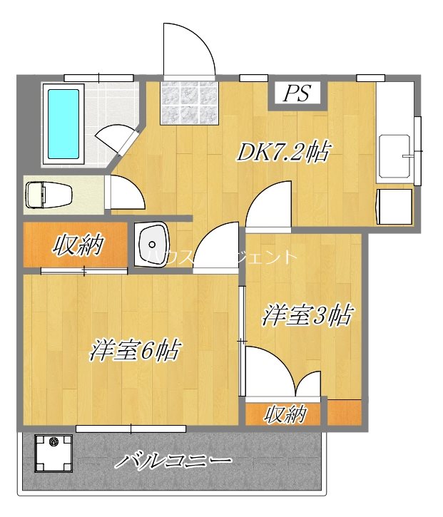 メゾンブランシェ 101号室 間取り
