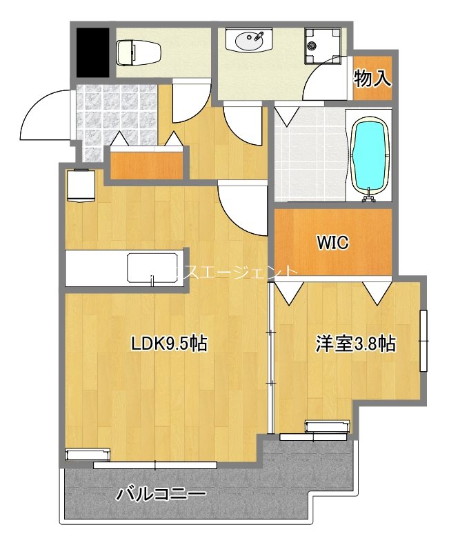 OZAREA葛西Ⅰ 206号室 間取り