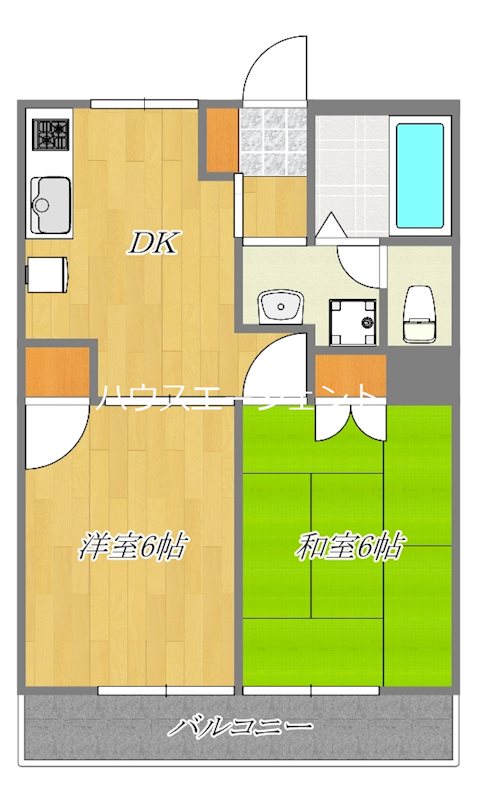 サンバレー2 208号室 間取り