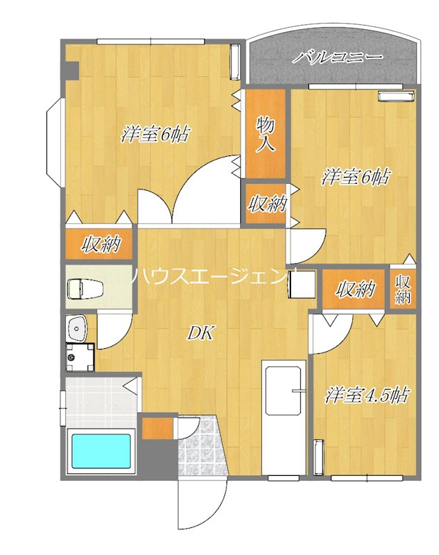 ドミール福本 107号室 間取り