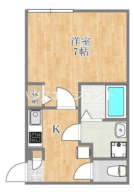ル・レーヴ KASAI 303号室 間取り