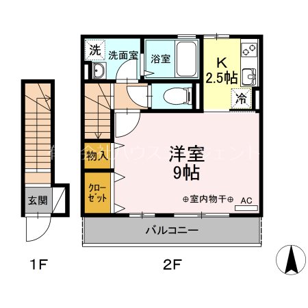 レーヴ・シャルマン 203号室 間取り