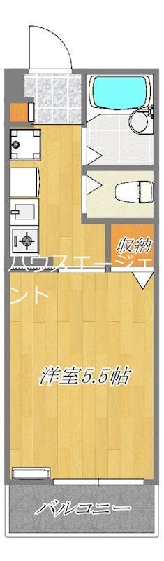 カルミア一之江 203号室 間取り