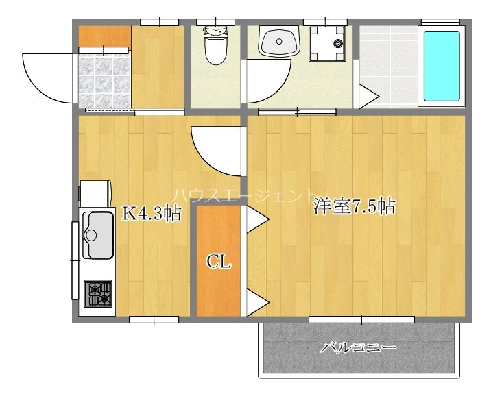第七ハイツヤマヤ 202号室 間取り