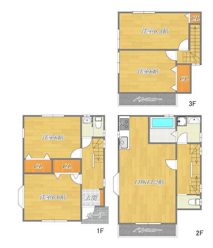 東葛西４丁目戸建 間取り