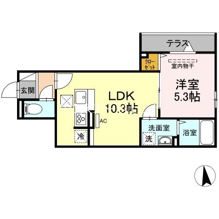 セレスティア東葛西Ⅱ 101号室 間取り