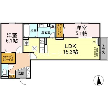 セレスティア東葛西Ⅱ 110号室 間取り
