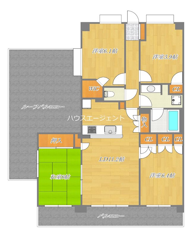 レジディア葛西 405号室 間取り
